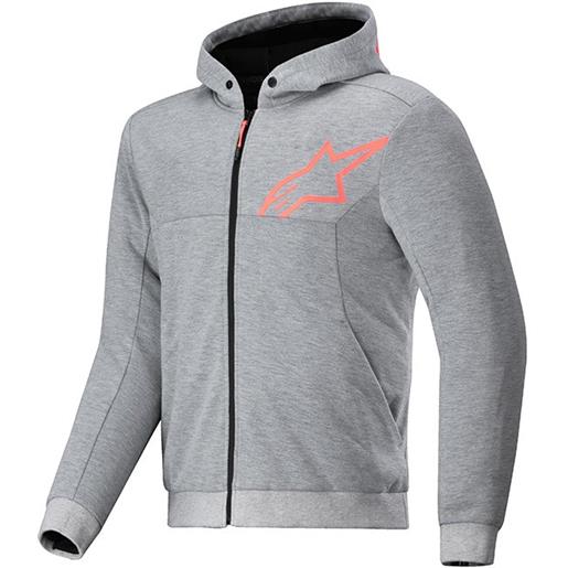ALPINESTARS felpa chrome v2 sport grigio rosso fluo ALPINESTARS