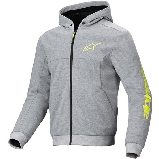 ALPINESTARS felpa chrome v2 sport grigio giallo ALPINESTARS