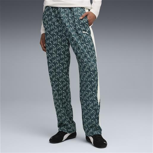 PUMA pantaloni sportivi con stampa integrale t7 dal taglio morbido da uomo, accessori, verde, s