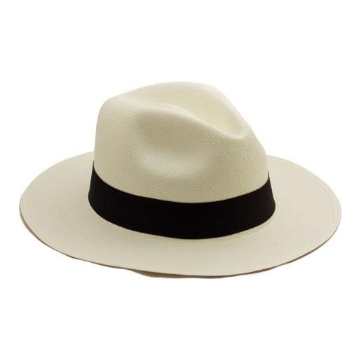 Tumia LAC tumia - cappello panama in stile fedora originale - arrotolabile - tessuto a mano. 55cm. 