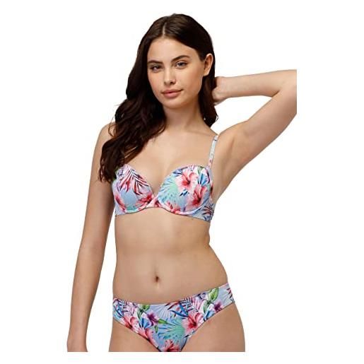 Lovable reggiseno ferretto imbottito colorful printed micro bikini, fiori tropical, 34b donna