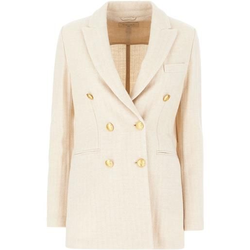 Circolo 1901 herringbone double-breasted jacket - toni neutri