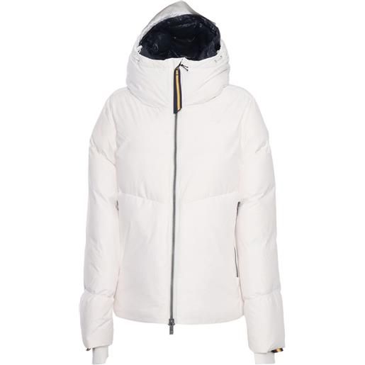 K-Way cappotto trapuntato con cappuccio - bianco