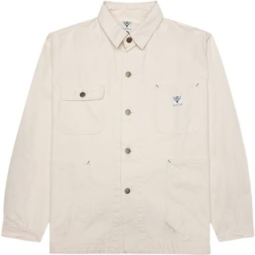 SOUTH2 WEST8 giacca-camicia con tasche - toni neutri