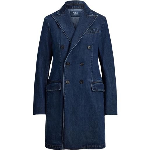 Polo Ralph Lauren cappotto denim doppiopetto - blu