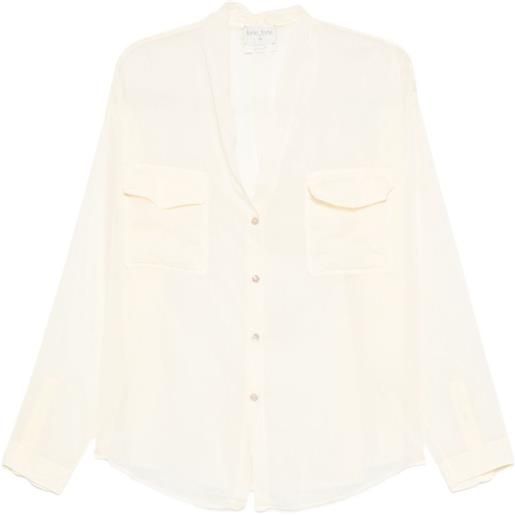 Forte Forte camicia con spalle scoperte - toni neutri