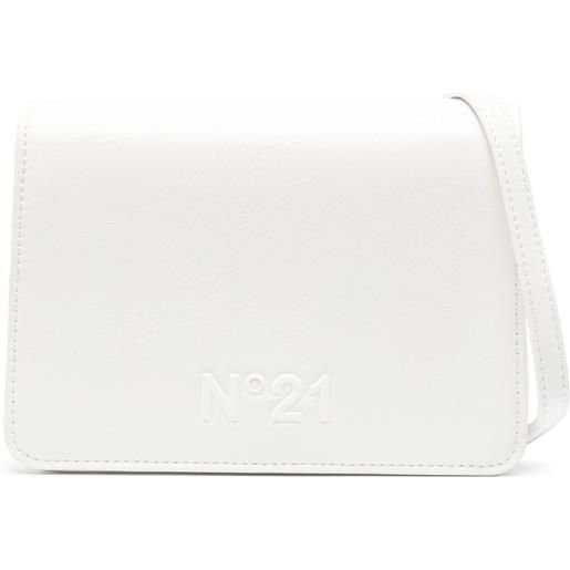 Nº21 Kids borsa a tracolla con logo goffrato - bianco
