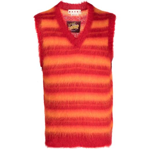 Marni canotta a righe - rosso