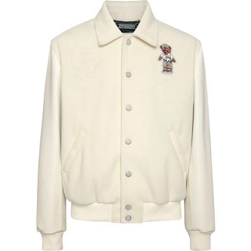 Philipp Plein giacca con ricamo bear - toni neutri