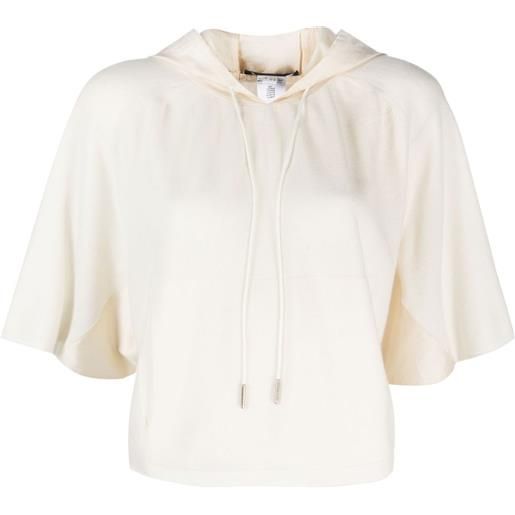 Fabiana Filippi top con cappuccio - bianco