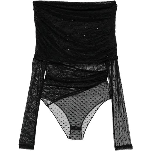 PINKO body a fiori - nero