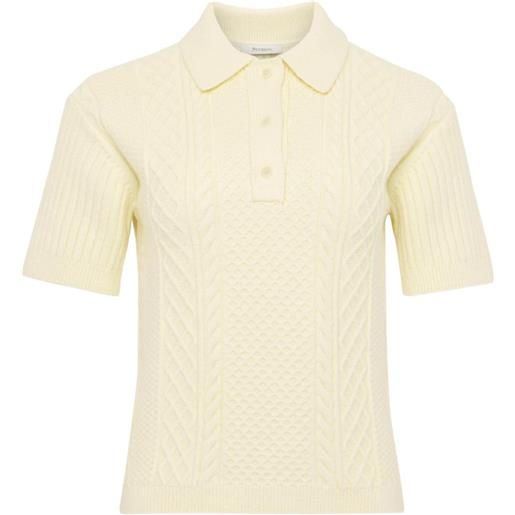 JW Anderson cable-knit polo top - toni neutri
