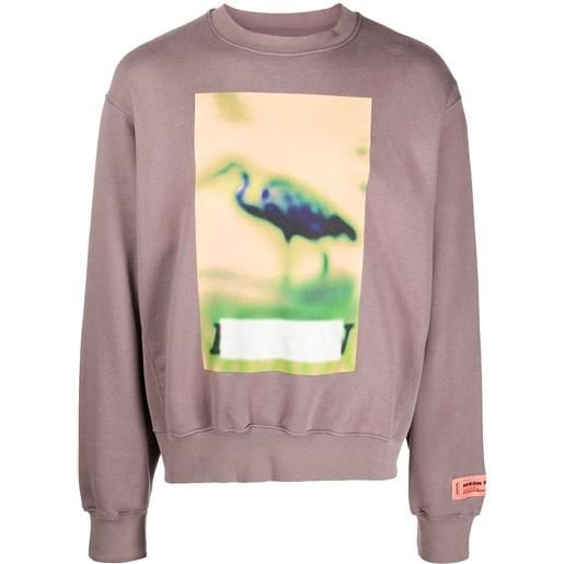 Heron Preston felpa girocollo censored con stampa - grigio