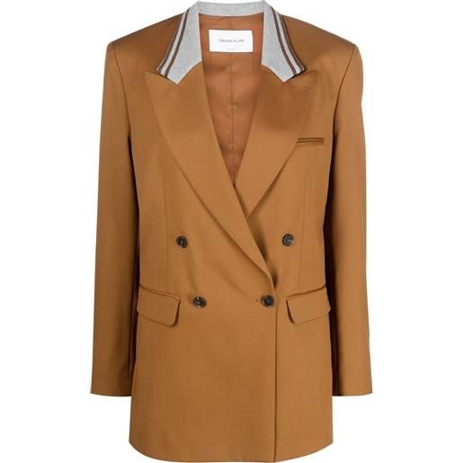 Fabiana Filippi blazer doppiopetto - marrone
