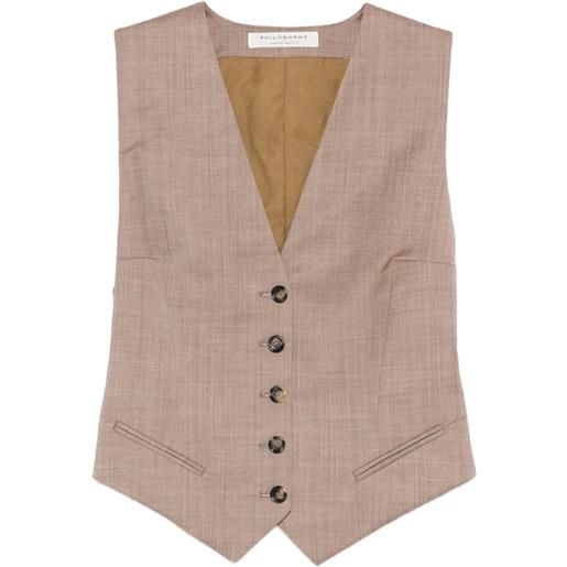 Philosophy Di Lorenzo Serafini gilet con bottoni - marrone