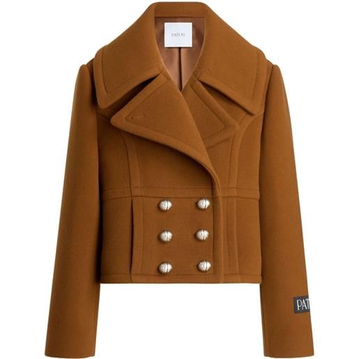 Patou completo doppiopetto in lana - marrone