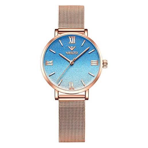 TAPORT Orologio Al Quarzo Uomo Donna, Quadrante Rotondo Blu, Cinturino In Silicone, Stile Sportivo - 5