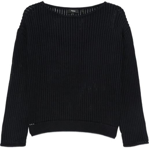 Theory maglione con scollo a barca - blu