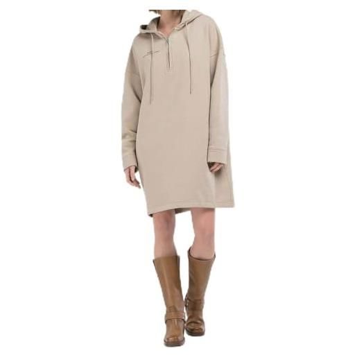 Replay w9118 vestito, 803 grigio chiaro, xs donna