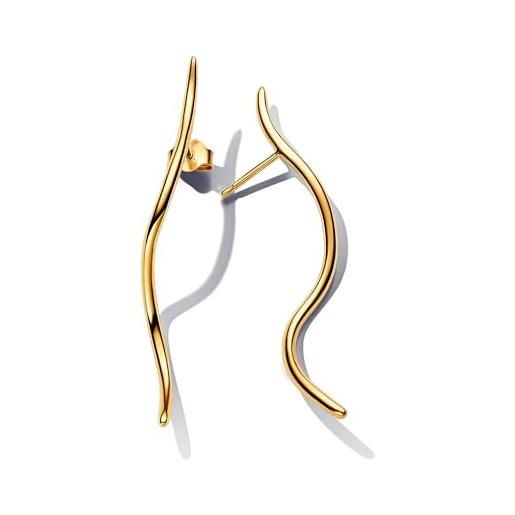 PANDORA essence orecchini a bottone placcati in oro 14k
