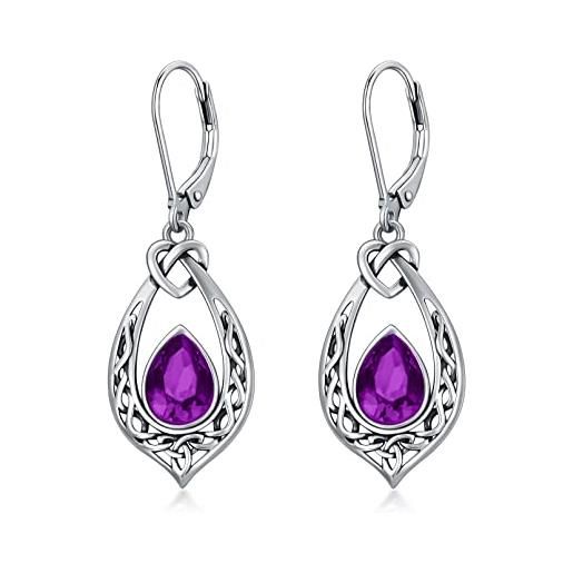 CUPENDA Orecchini A Polsino In Argento 925 Con Nodo Celtico E Filigrana - Gioielli Alla Moda Per Donne E Uomini - Ipoallergenici