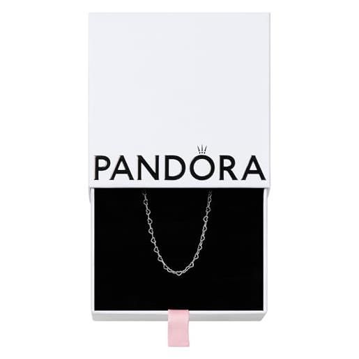 PANDORA bracciale in maglia snake moments in maglia snake in argento sterling con chiusura a forma di rosa, 16