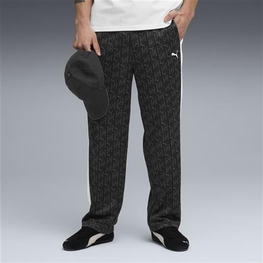 PUMA pantaloni sportivi con stampa integrale t7 dal taglio morbido da uomo, accessori, nero, s