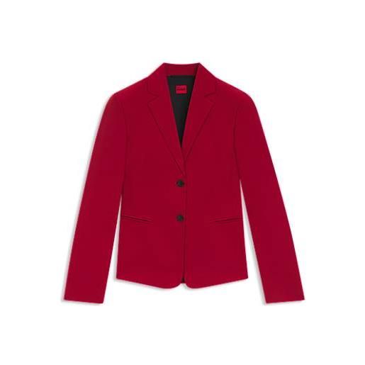 HUGO blazer slim fit in materiale elasticizzato, rosso