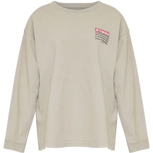 Maison Margiela t-shirt con stampa numbers - grigio