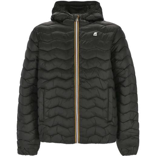 K-Way piumino trapuntato con cappuccio - nero