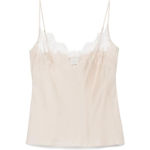 Carine Gilson canottiera in seta - toni neutri