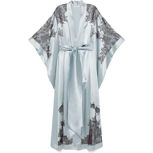 Carine Gilson vestaglia in seta - blu
