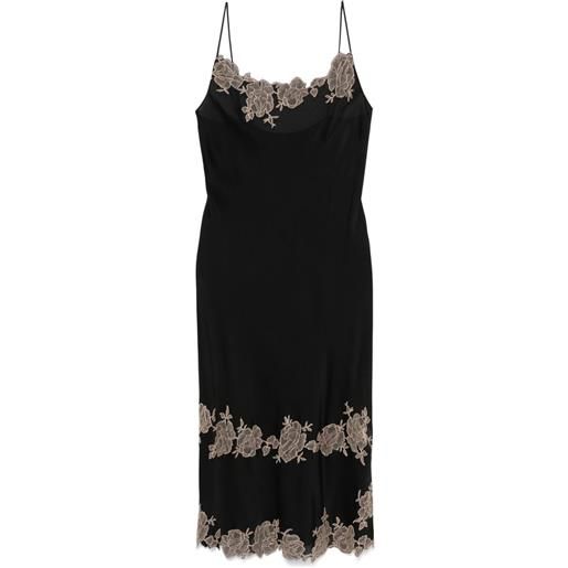 Carine Gilson camicia da notte in seta - nero