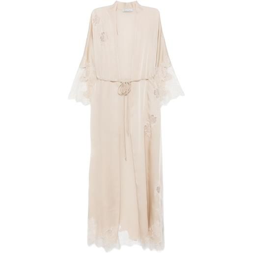 Carine Gilson abito stile sottoveste in seta - toni neutri