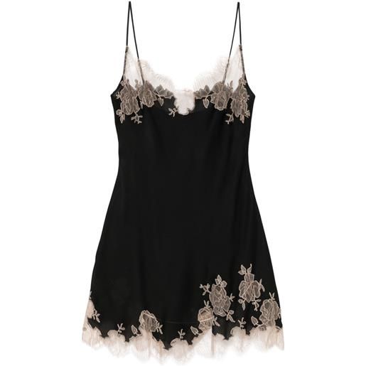 Carine Gilson camicia da notte in seta - nero