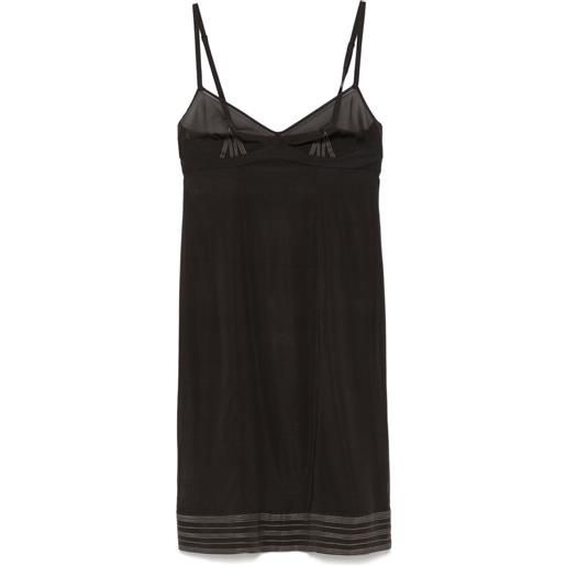 Carine Gilson abito stile sottoveste in seta - marrone