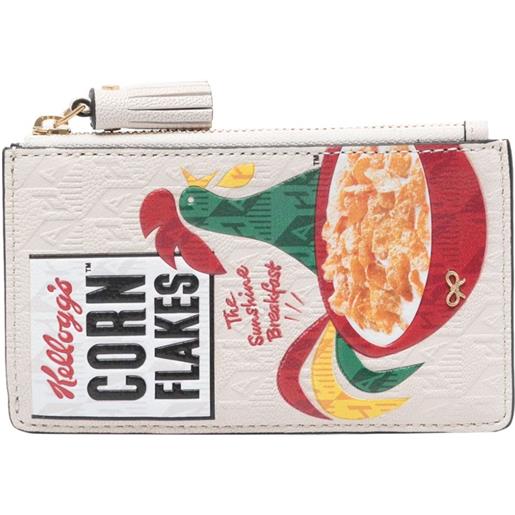 Anya Hindmarch portafoglio anya brands cornflakes con stampa - bianco