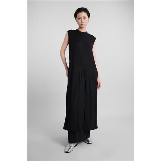 Jil Sander abito lungo in lana nera