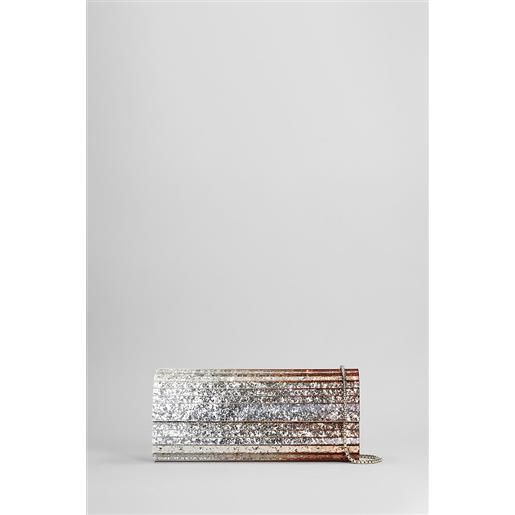 Jimmy Choo pochette sweetie in acrilico argento