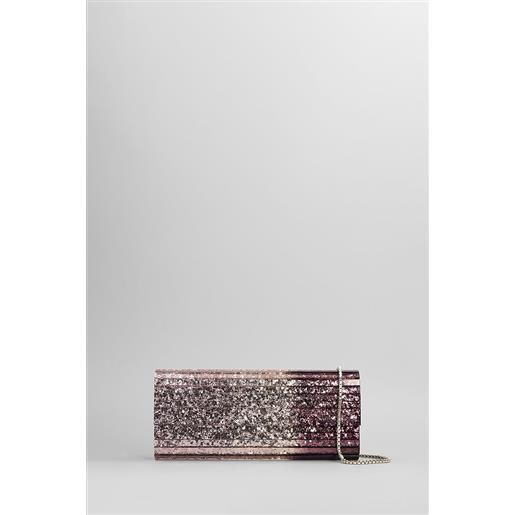 Jimmy Choo pochette sweetie in acrilico rosa