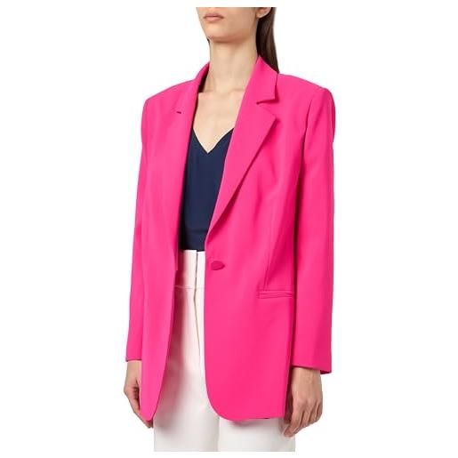 Pinko esagerata giacca crepe stretch con bottone ricoperto