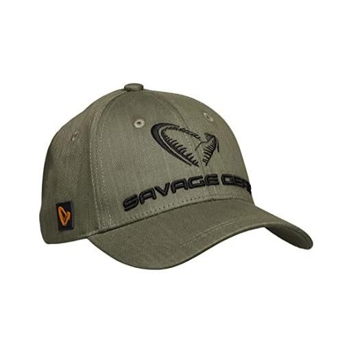 Savage Gear cappellino da base per spinning catch cap olive green melange, verde oliva