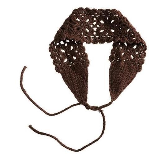 Whakano fascia per capelli bohémien all'uncinetto, per donna, motivo floreale, fascia per capelli all'uncinetto, per feste, costume da maschera, cosplay, donne e ragazze, caffè