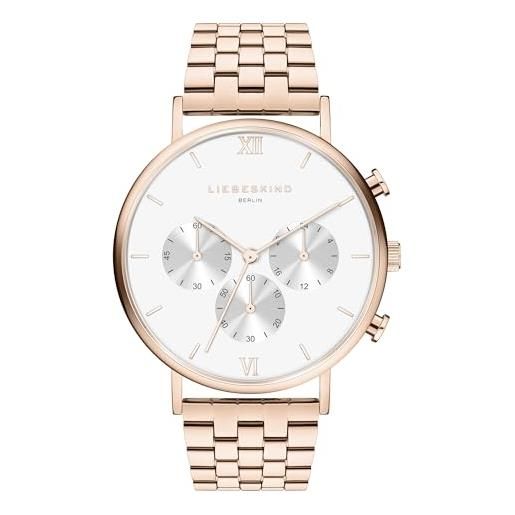 Liebeskind berlin orologio donna lt-0497-mc acciaio inossidabile in ip oro rosa con cinturino in acciaio