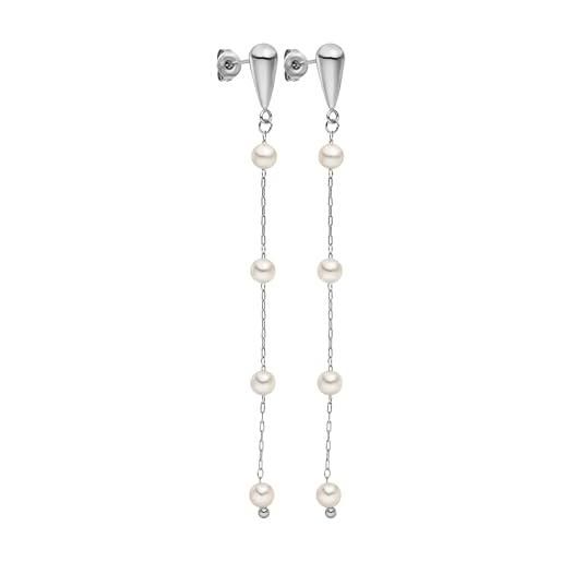 SOFIA MILANI - Orecchini da Donna in Argento 925 - Creoli a Catena d'Ancora - E1319