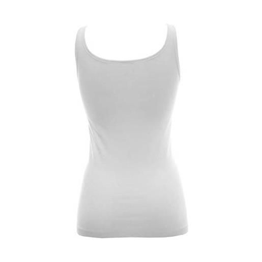 GICIPI top in filo di scozia donna con spalla in pizzo art. 748-4, bianco