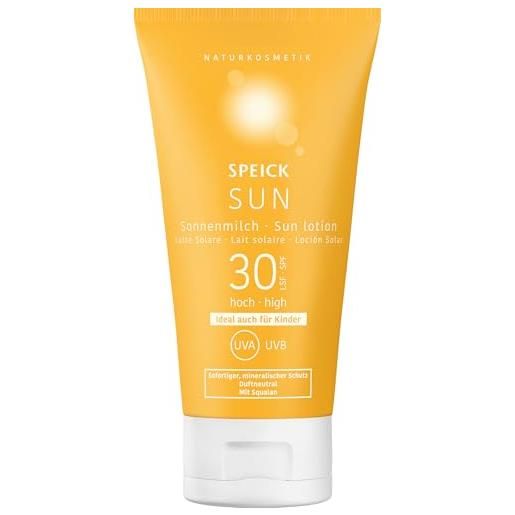 Speick sun latte solare spf 30 | per viso e corpo | idratante | cosmos naturale controllata | protezione solare minerale naturale a base di ossido di zinco | 150 ml