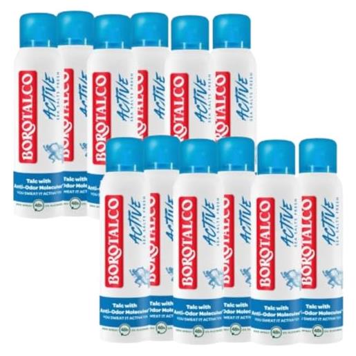 Borotalco active deodorante uomo anti-odore con talco al profumo di sali marini spray 48h 150 ml (12)