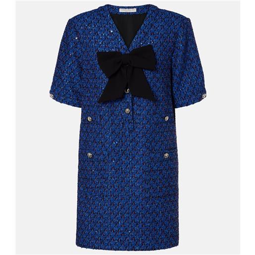 Alessandra Rich abito corto in tweed con paillettes