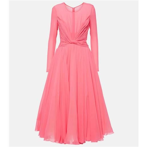 Giambattista Valli abito midi in georgette di seta